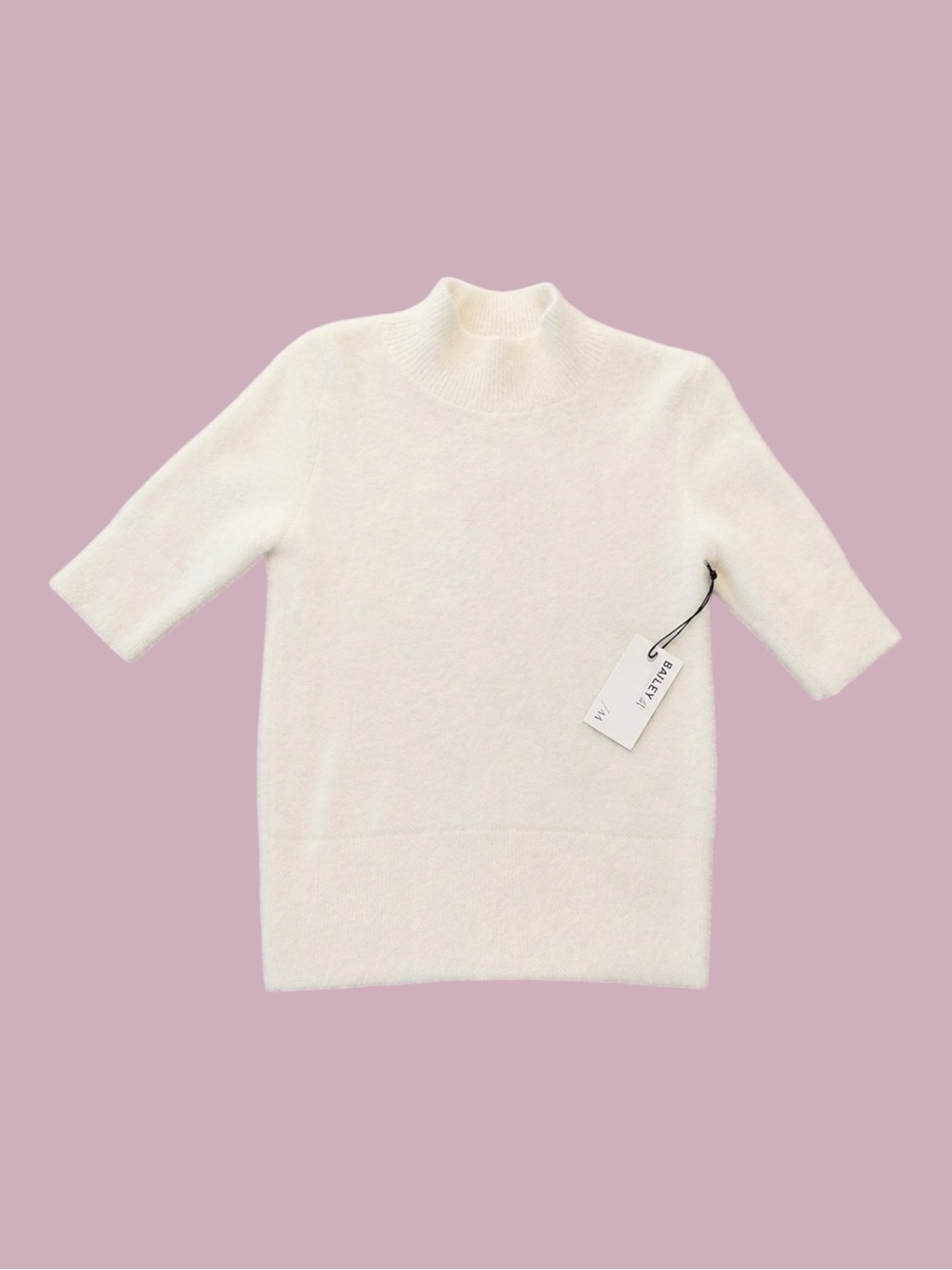 Bailey 44 Short-Sleeve Soft Plush Mock Neck Top NWT Size S